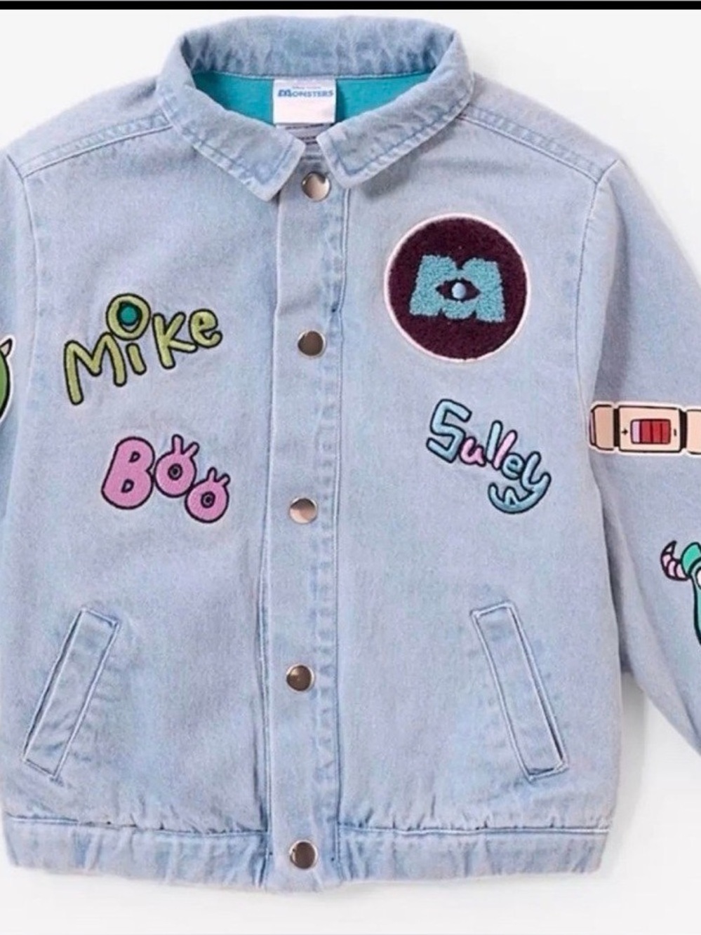 Disney Pixar Monsters, Inc. Patches Toddler Denim Jacket - BoxLunch Exclusive